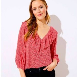 Loft Printed Heart Top